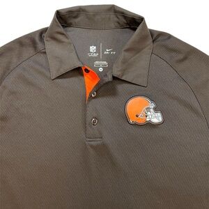 Nike Dri-Fit NFL On Field Apparel Cleveland Browns Polo-Men’s Medium